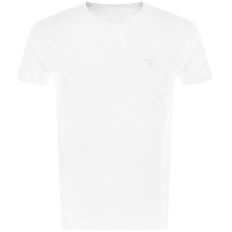 Alternative Image for ProductGant Double Two Pack Crew Neck T Shirt White3